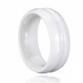 Neue Art-koreanische Hochzeit Passion White Ceramic Ringe Größe